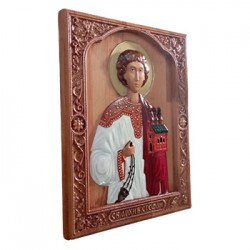 Ikona Sveti Stefan - ručno oslikan duborez u drvetu 30x40cm