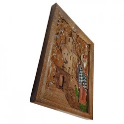 Ikona Ostrog sa Svetim Vasilijem - ručno oslikan duborez u drvetu 30x40cm