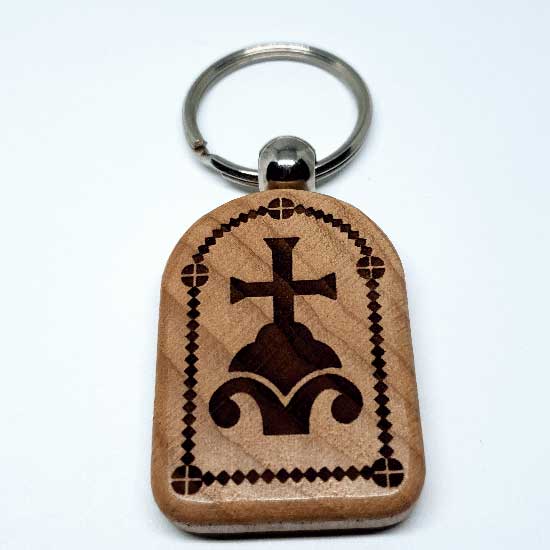 Wooden Key Pendant St. Petka - Paraskeva (4.7x3.5)cm