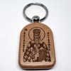 Privezak za ključeve od drveta Sveti Vasilije Ostroški (4.7x3.5)cm