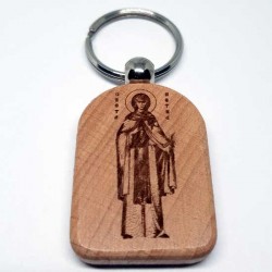 Privezak za ključeve od drveta Sveta Petka Paraskeva (4.7x3.5)cm