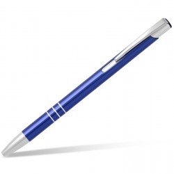 Metal Ball Pens - OGGI SLIM Engraved (0.8x13.8)cm - blue