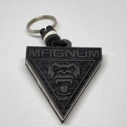 Key Pendant made of EVA foam engraved- black white black