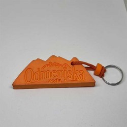 Key Pendant made of EVA foam engraved- orange