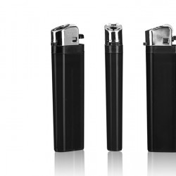 DOMINO Plastic Flint Lighter with Print (8.1x2.4x1.2)cm - Black