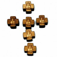 Wooden Cross for Rosaries Virgin Mary whitout a hole (1.3x1.3)cm