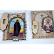 Wooden Icon Virgin Mary with Pedestal (6.2x3.9)cm