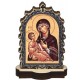 Wooden Icon Virgin Mary with Pedestal (6.2x3.9)cm