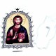 Ikona Gospod Isus Hristos sa postoljem od pleksiglasa (9.5x6.1)cm