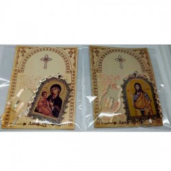 Plexiglass Icon Lord Jesus Christ with Pedestal (6.2x3.9)cm - in the package