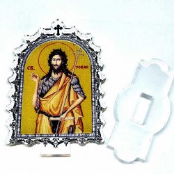 Ikona Sveti Jovan Krstitelj sa postoljem od pleksiglasa (6.2x3.9)cm
