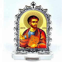 Ikona Sveti Luka sa postoljem od pleksiglasa (6.2x3.9)cm