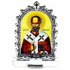 Ikona Sveti Nikola sa postoljem od pleksiglasa (6.2x3.9)cm