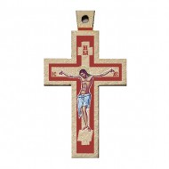 Color wooden cross (3.7x2)cm