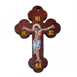 Color wooden cross (3.6x2.6)cm