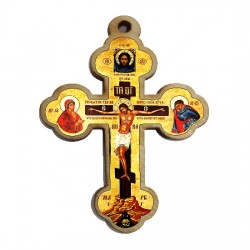 Color wooden cross (3.5x2.5)cm