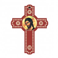Color wooden cross (3.6x2.6)cm