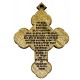 Wooden Color Cross for Car with Prayer for Drivers (8.6x6.3)cm