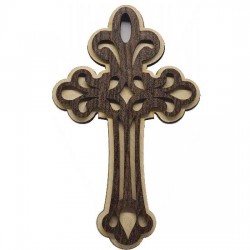 Wooden Cross Three Layer for Car (9.4x5.8)cm
