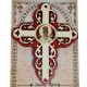 Drveni Krst Trodelni za Auto Sveti Vasilije Ostroški Crveni (10x.7.3)cm