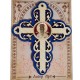 Drveni Krst Trodelni za Auto Sveti Vasilije Ostroški Plavi (10x.7.3)cm - u pakovnaju