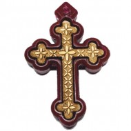 Wooden cross with polystyrene frame (3.6x2.3)cm