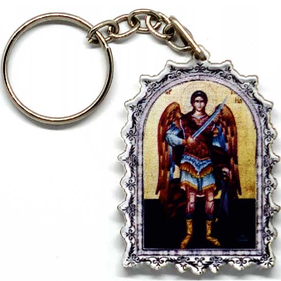 Privezak za ključeve od Pleksiglasa Sveti Arhangel Mihailo (4.7x3.5)cm - u pakovanju