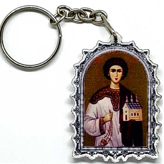 Privezak za ključeve od Pleksiglasa Sveti Stefan (4.7x3.5)cm