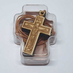 Wooden Engraved Cross (3.6x2.5)cm - in the box