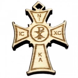 Wooden Engraved Cross (3.3x2.4)cm