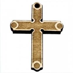 Wooden Engraved Cross (3.6x2.7)cm