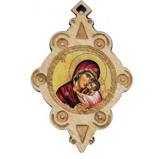 The Medallion of Virgin Mary (4.3x2.9)cm - in the box