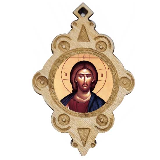 Medaljon Isus Hristos (4.3x2.9)cm