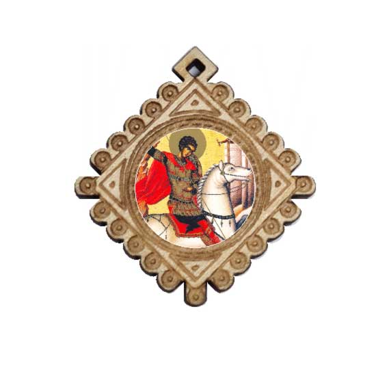 Medaljon Sveti Georgije - Đorđe (3.6x3.3)cm - u kutiji