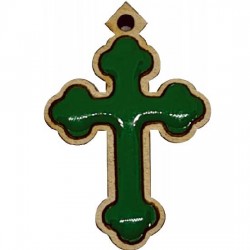 Wooden cross with sticker (3x2)cm