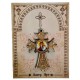 Wooden cross with sticker Virgin Mary (5.6x4)cm - in the package