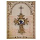 Wooden cross with sticker St. Georg (5.6x4)cm - in the package